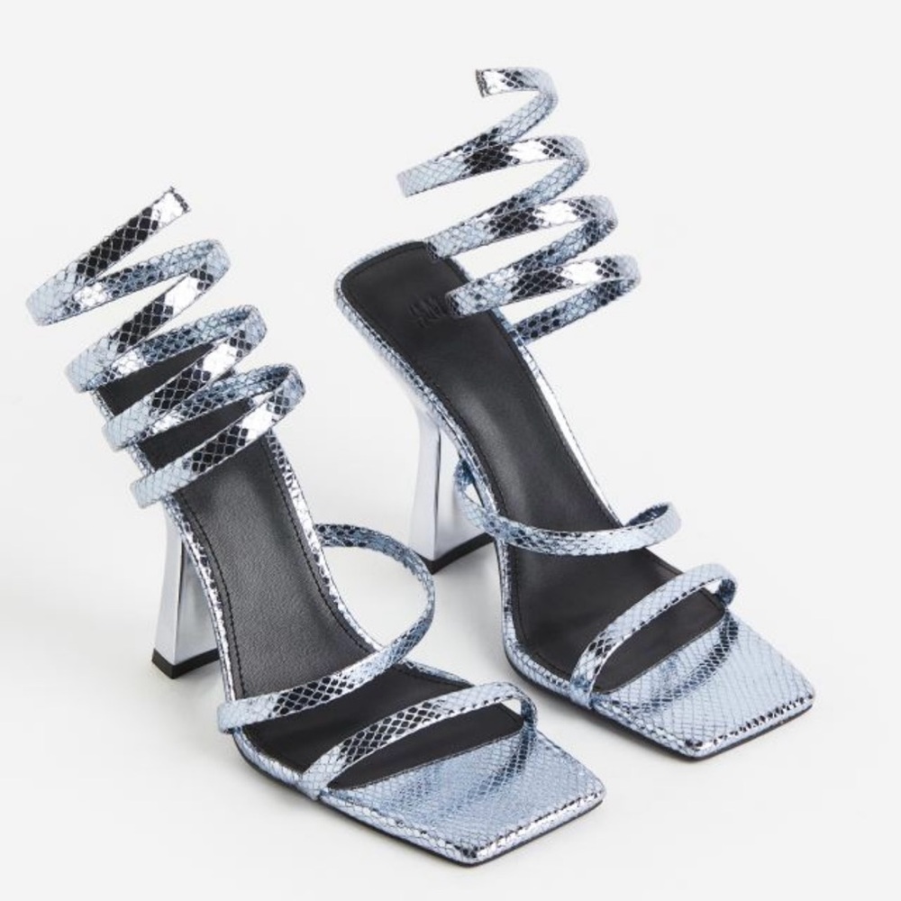 H&M Silver/Blue Heels